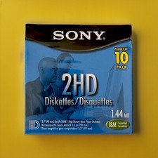 NEW Sony 2HD Diskettes IBM Formatted 1.44 MB 3.5