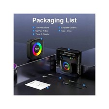 Wireless CarPlay Adapter AI Box RGB Light Ring Plug and Play Black picture