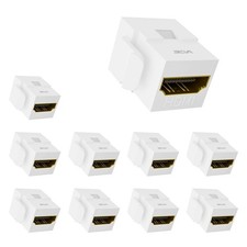 VCE 4K HDMI Keystone Jack, F2F Snap-in, for Keystone Wall Plate, 10-Pack picture
