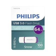 Philips Sno Edition USB 3.0 Flash Drive 64GB High Speed White/Purple to 100MB/s picture