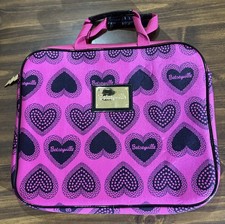 Betsey Johnson Laptop Case Bag Hot Pink & Hearts Betseyville 14x12 Laptop Barbie picture