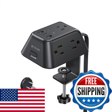 Trond Desk Clamp Power Strip Surge Protector 5 Ac Outlets And 3 Usb Ports Desk picture