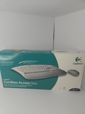 Logitech Cordless Access Duo Mouse Keyboard New Open Box picture