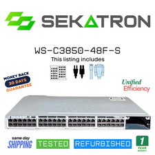 ♻️ Cisco WS-C3850-48F-S 48 Port Gigabit PoE Switch w/ PSU & Fans⚡Fast Ship picture
