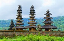 Landscape architecture temple indonesia asian hindu Custom Gaming Mat Desk picture