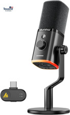 PD100W Wireless/Usb Microphone, PC Gaming Mic with One-Click Noise Reduction,Mut picture