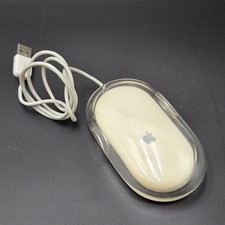 Vintage Apple Original OEM Wired USB Pro Model Mouse for Mac Clear/White M5769 picture