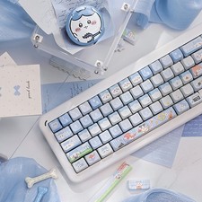Anime Chiikawa Usagi Hachiware PBT 131 KEY Cartoon keycap Cosplay Prop Toys Gift picture