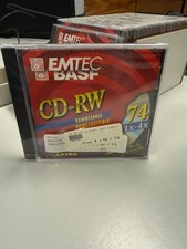 NEW OLD STOCK EMTEC BASF CD-RW 650MB 74min Rewritable Discs Sealed picture