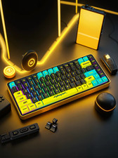 Cyberpunk Keycaps 129 Keys Cherry Profile PBT Side Engraved RGB Translucent MX picture