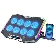 ICE COOREL Gaming Laptop Cooling Pad with 8 Fans, 8 black picture