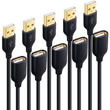 USB Extension Cable, [5Pack] 10 ft Extra Long Type A Male to Female USB 2.0 E... picture