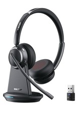 Wireless Headset w/Mic-PC & Work-Noise Cancelling/USB/Charging Base-Call Center picture