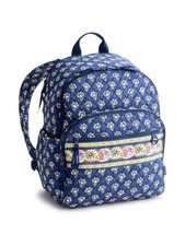 Vera Bradley Women's Premium Cotton Bancroft Backpack One Size, Maison Blue NWOT picture