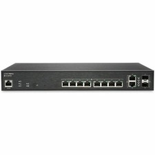 SonicWall 10 Port & 2 SFP Port Ethernet Switch 3yr Dynamic Support 02SSC8371 picture