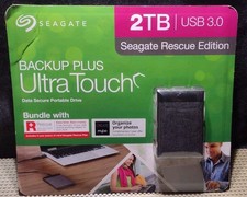 Seagate Backup Plus Ultra Touch Portable HD Drive 2TB Rescue Edition USB 3.0 NIB picture