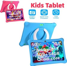 SGIN Kids Tablet 8/10.1 Android 13 Tablet for Kids 4GB 64GB 1.6GHz Pink & Blue picture