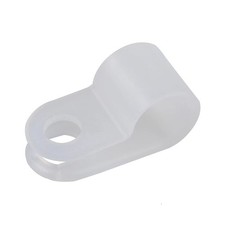 Teansic 200Pcs White Nylon R-Type Cable Clamps, 1/4 Inch Wire Clips picture