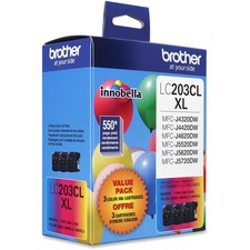 Genuine High Yield Color Ink Cartridges, LC2033PKS, 3-Pack, Cyan, Magenta, Ye... picture