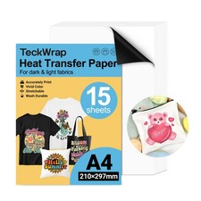 Printable Heat Transfer Paper for T-Shirts 15 Sheets, 8.3