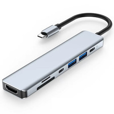7-in-1 USB Type-C Hub/Docking Station with 4K HDMI, PD & USB for Laptops picture