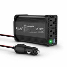 Allwei 300W Power Inverter 12V Dc To 110V Ac Car Plug Adapter Outlet Converter picture