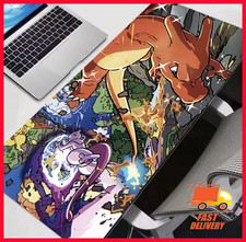 Mewtwo Charizard V Star Crown Zenith Art Pokemon Playmat Desk Pad Mousepad HP5C8 picture