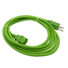 Green 10 FT COMPUTER POWER SUPPLY AC CORD CABLE WIRE FOR HP DELL ACER DESKTOP PC picture