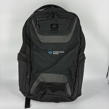 OGIO Laptop Backpack Gray Black Padded Tech Travel Work Customers Bank picture