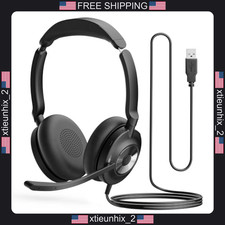 USB Headset with Microphone for PC, Noise Cancelling, Wired Office Headphones picture