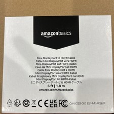 Amazon Basics Mini Display Port Male to HDMI Male Cable-Gold-Plated picture