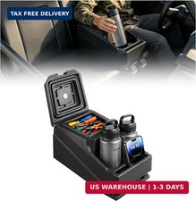 VEVOR UTV Center Console Bench Seat Box Lockable Armrest Storage Box, HDPE Centr picture