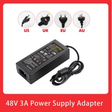 48V 3A 144Watt AC to DC Power Supply Adapter 100-240V for PoE Switch Injector picture
