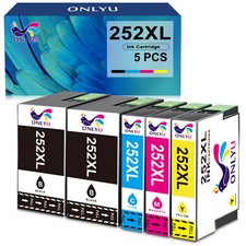5Pcs 252XL Compatible For Epson Ink Cartridges for WorkForce WF-3630 WF-7720DTWF picture