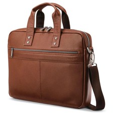 Samsonite Classic Leather Slim Brief - Cognac picture
