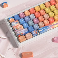 dagaladoo PBT Keyboard Keycaps, Colorful MOA Keycaps,Sunset picture
