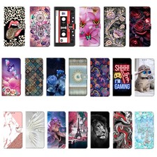 Flower Cat Butterfly Card Wallet Cover Case For A32 A33 A34 A35 A36 A37 A56 picture