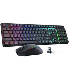 New Best Redragon S107KS Wireless Gaming Keyboard and Mouse, RGB Backlit, 3 Mode picture