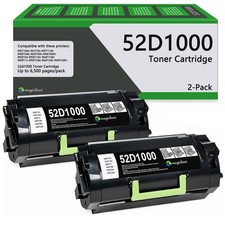 High Yield Toner Cartridge 52D1000 Black 2Pack picture