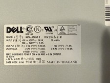 DPWR019 - DELL NPS-250GB B REV 01 250W ATX Model Power Supply Unit picture