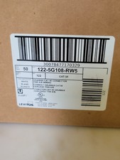 Leviton 5G108-RO5 Gigamax Snap in Connector Cat 5e Orange Jack 50-Pack Box picture