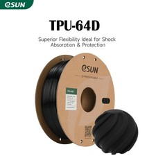 eSUN Flexible TPU 64D 3D Printer Filament 1.75mm 1KG Spool Black for 3D Printers picture