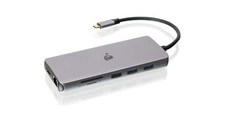 IOGEAR GUD3C4K3P — USB‑C Triple HD Compact Dock 12‑in‑1 Travel Dock picture