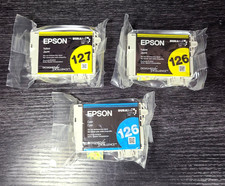 Genuine Epson 127 XL Yellow, 126 Cyan Yellow. For Epson WorkForce WF-3520 + More picture