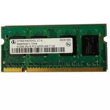 HYS64T64020HDL-3.7-A QIMONDA LAPTOP MEMORY 512MB 2RX16 PC2-4200S-444-11-A0(CA69) picture