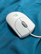 Vintage Logitech First Pilot Wheel Mouse M-BE58 2-Button and Scroll Wheel picture