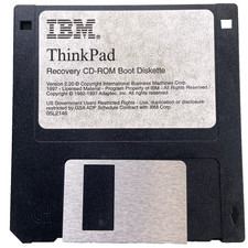 IBM ThinkPad Recovery CD-Rom Boot Floppy Disk 3.5” Floppy 1997 PC Computer VTG picture