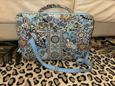 Vera Bradley Bali Blue Laptop Hard Case Padded 17”x12” Retired RARE Quilted NWOT picture