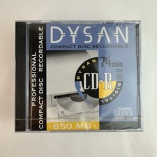 Dysan CD-R Recordable Compact Discs Lot Of 4 , 650 MB 74 Minutes NEW/SEALED picture