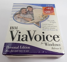 IBM ViaVoice for Windows Personal Edition Software CD Release 8 *Torn Film READ picture
